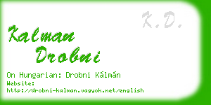 kalman drobni business card