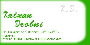 kalman drobni business card